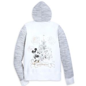 NWT Mickey Mouse Cinderella Castle Zip Hoodie for Women - Walt Disney World